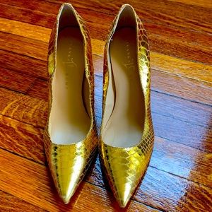 Ivanka trump gold heels worn once
